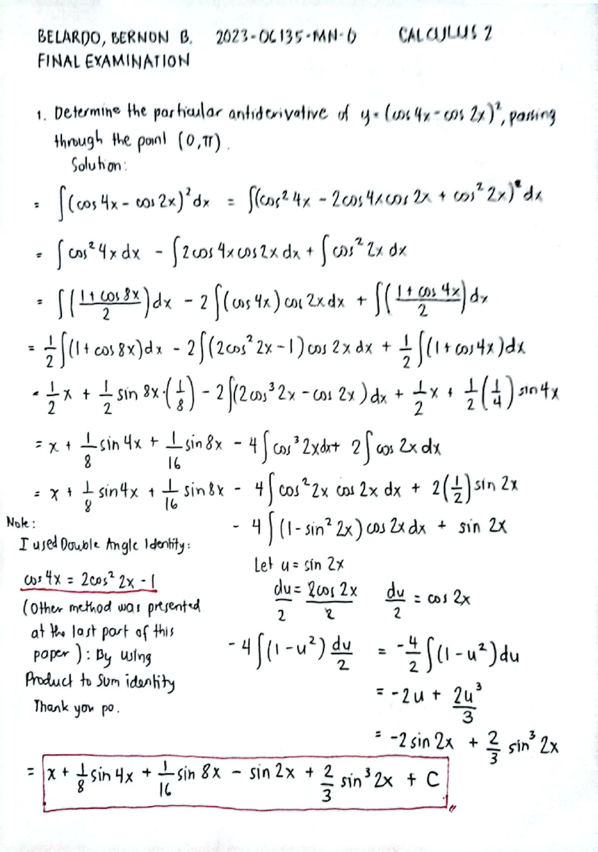NTHAN SINCIO - Pre-Cal Final Exam Notes on Conic Sections - Studocu