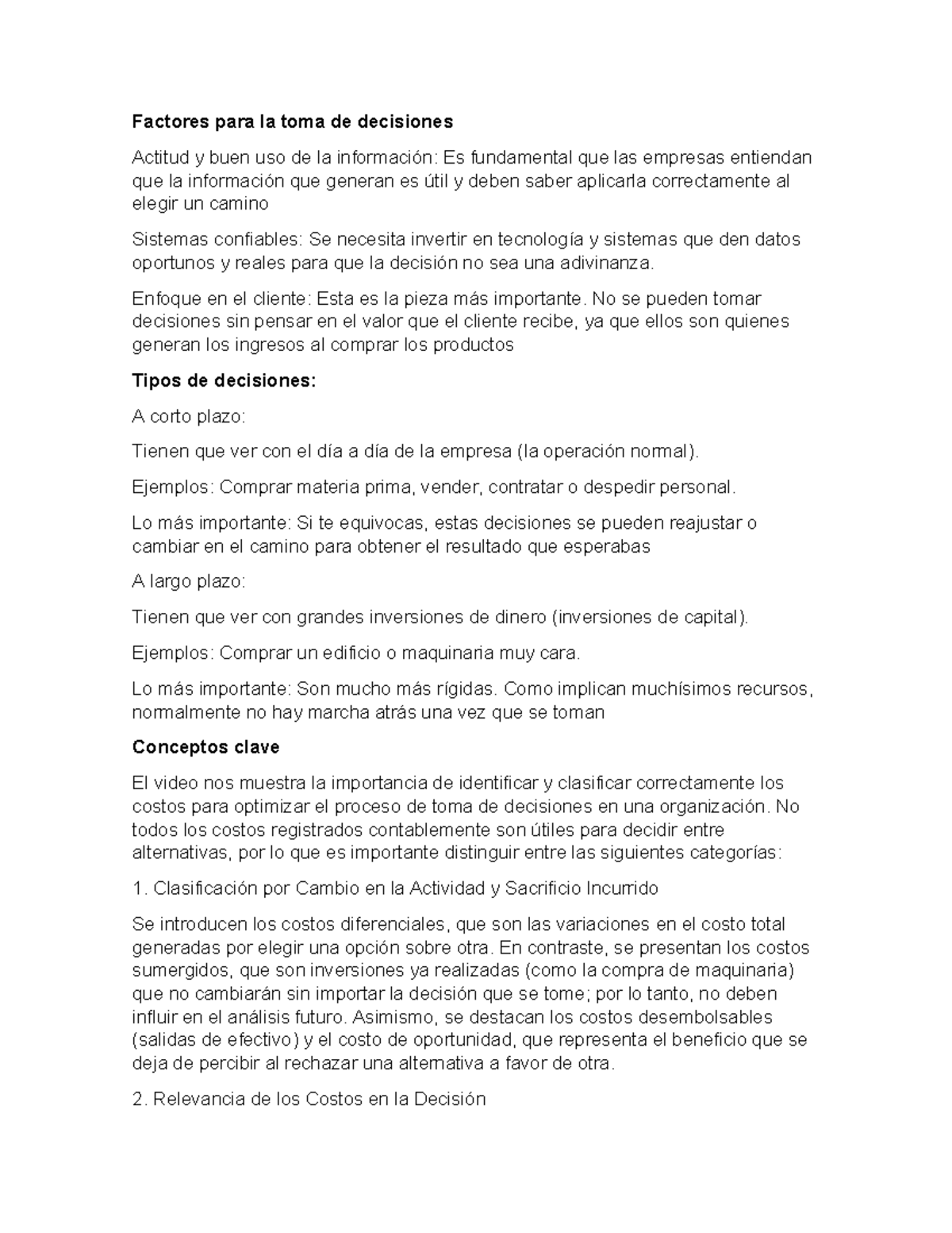Análisis Marginal para la Toma de Decisiones en Empresas - Studocu