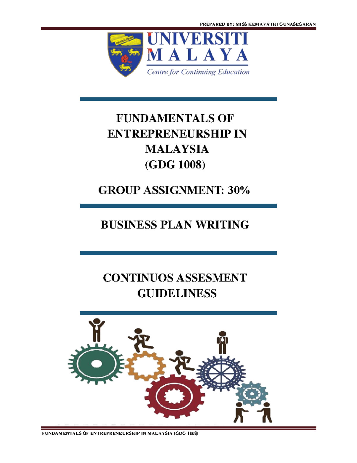 GDG 1008 Business Plan Report Guidelines for Group Assignment - Studocu