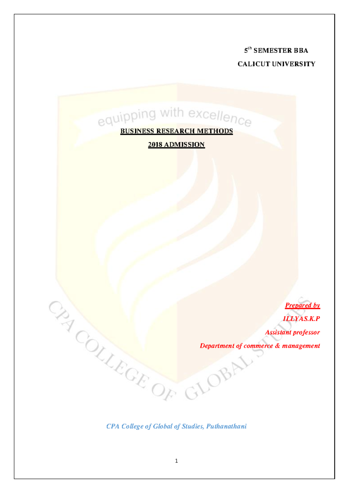 BRM BBA5B08 Full Semester Notes - Business Research Methods - Studocu