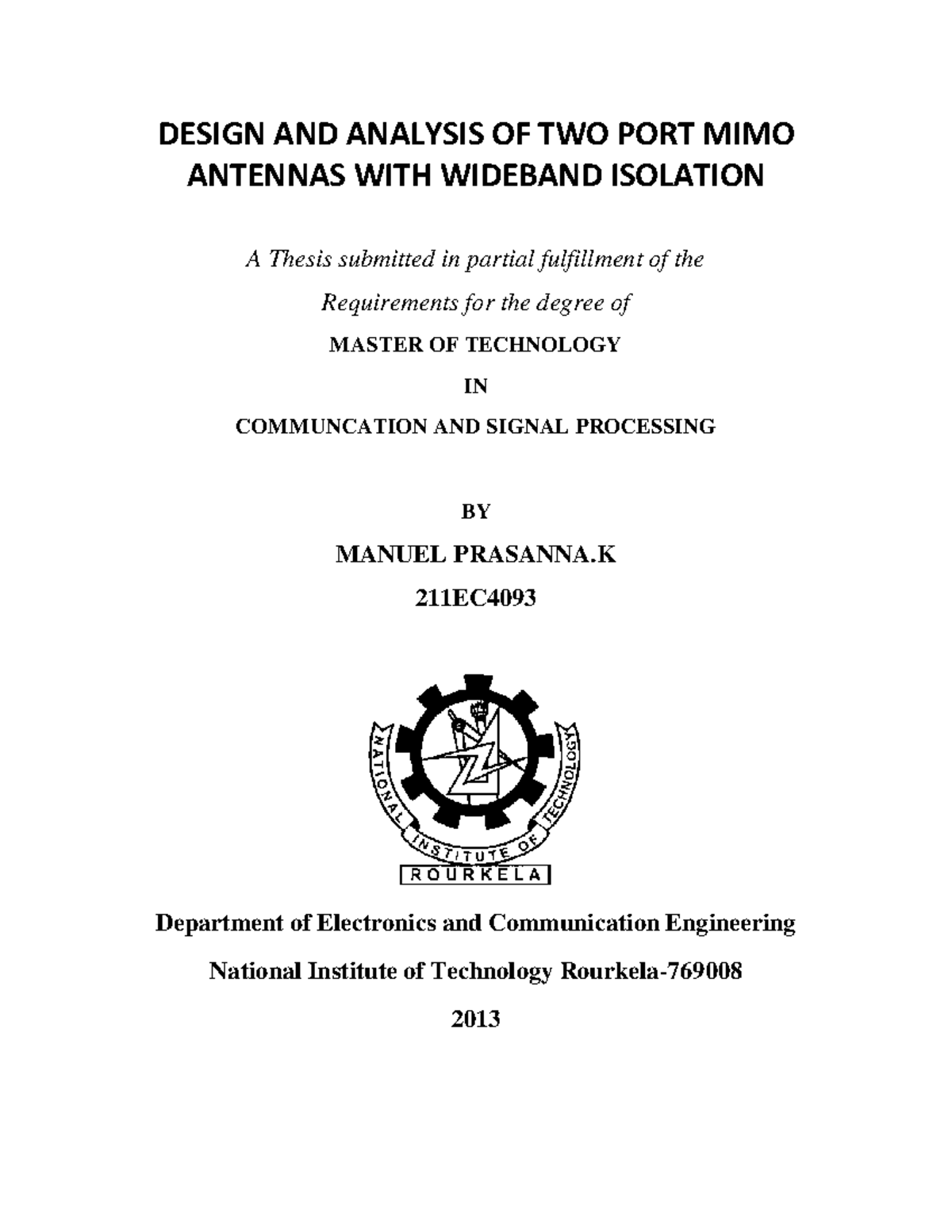 211EC4093 - Design & Analysis of Two-Port MIMO Antennas with Wideband ...
