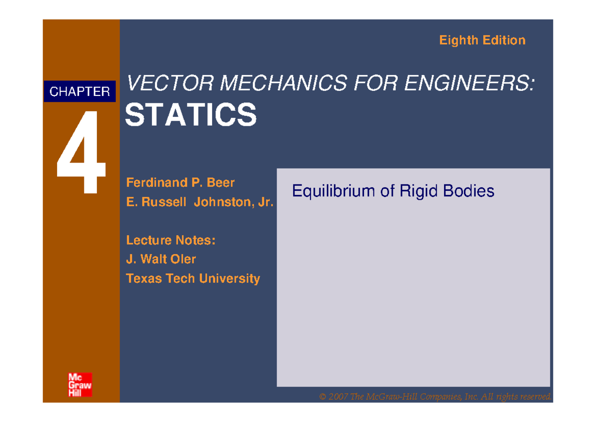 3D Equilibrium Work & Problems in Statics - Vector Mechanics - Studocu