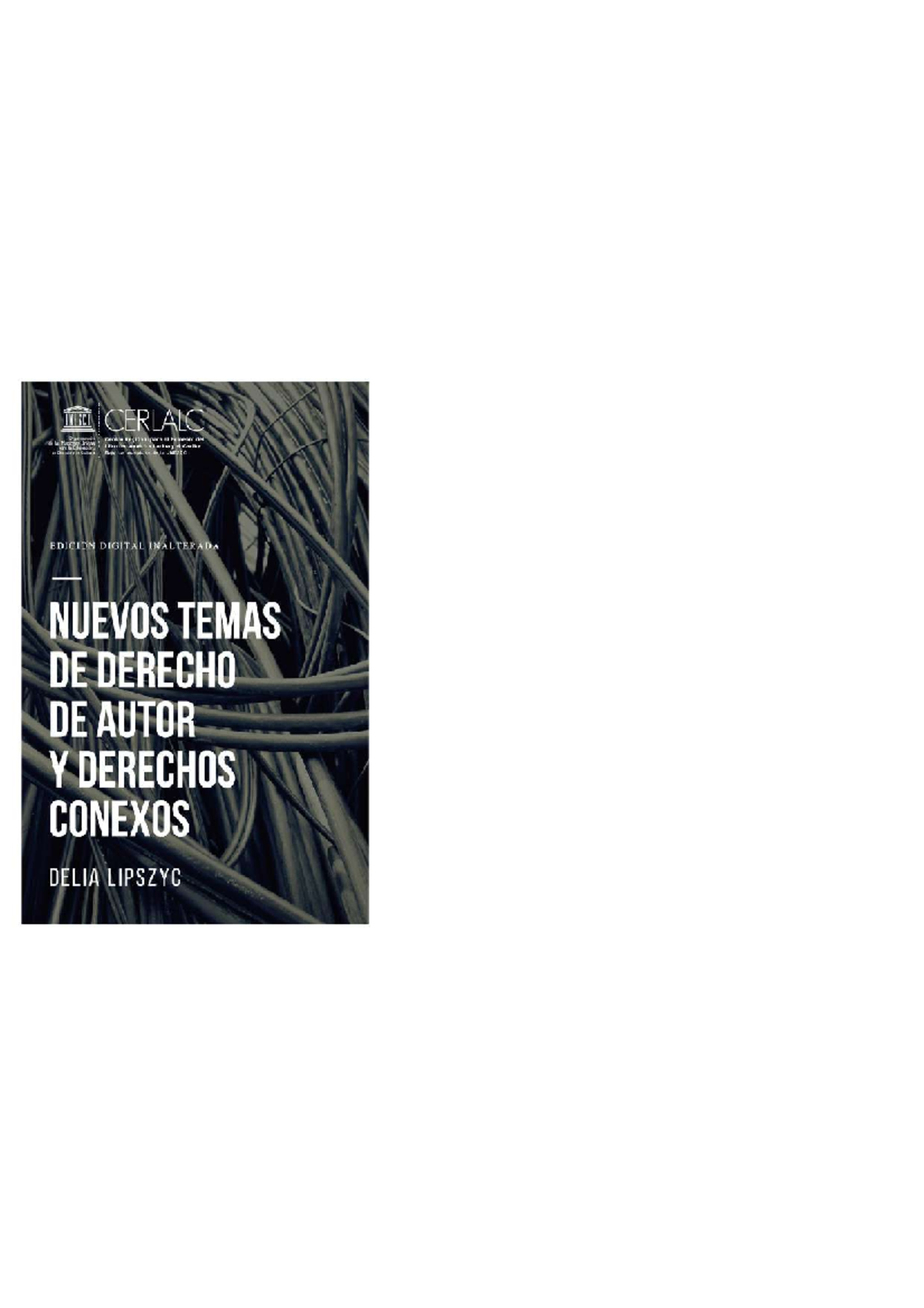 Nuevos Temas de Derecho de Autor y Derechos Conexos (DERECHO 361) - Studocu