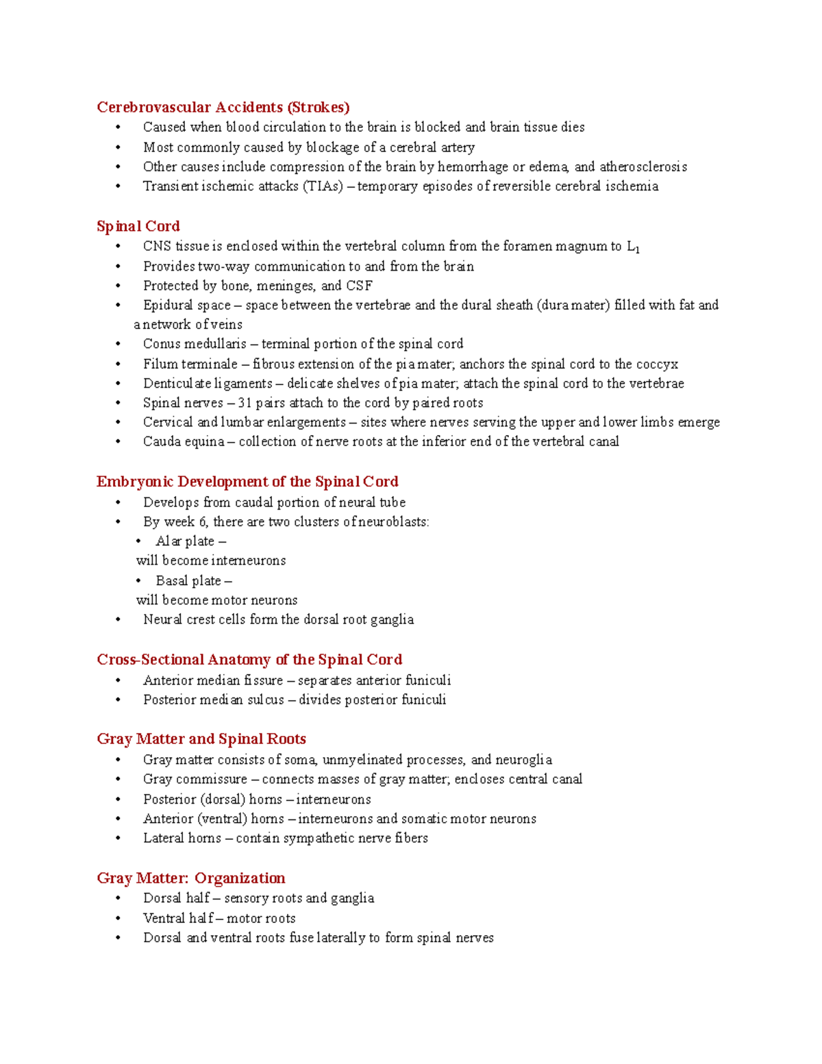 CNS 101: Key Concepts on Cerebrovascular Accidents and Spinal Cord ...