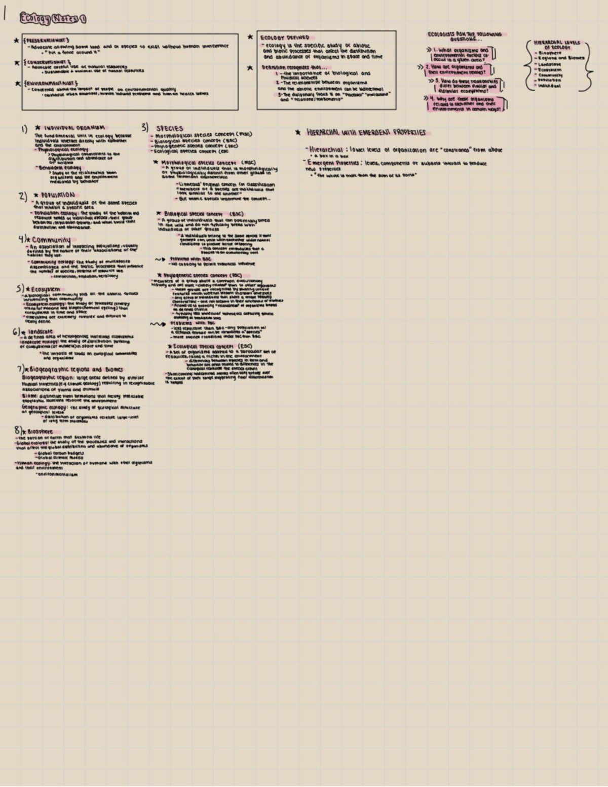 Essential Study Guide for ECOLOGY Final Exam: Key Concepts and ...