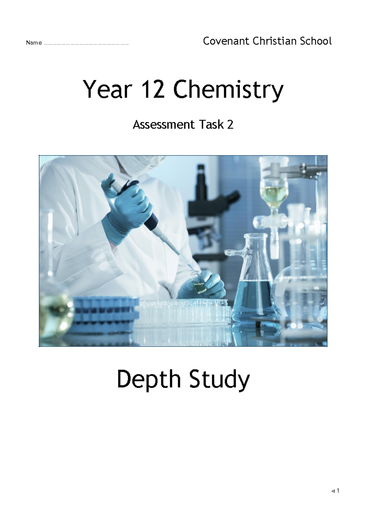 Year 12 Chemistry Depth Study Planner 2024-2025 - Studocu