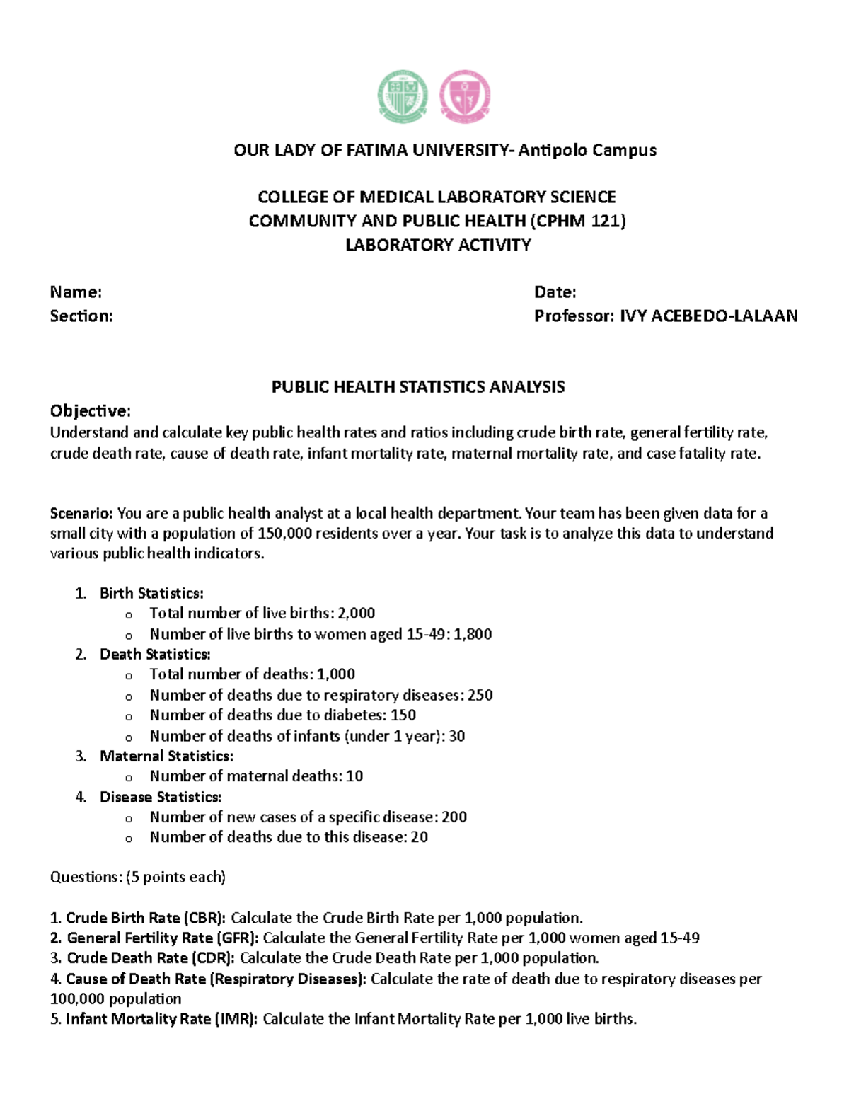 Public+ Health+ Statistics+ Analysis+-+LAB+ACT - OUR LADY OF FATIMA ...