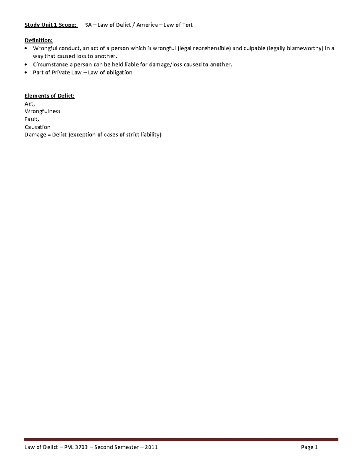 Aquilian Liability in the South African Law of Del - Page 399 Table of ...
