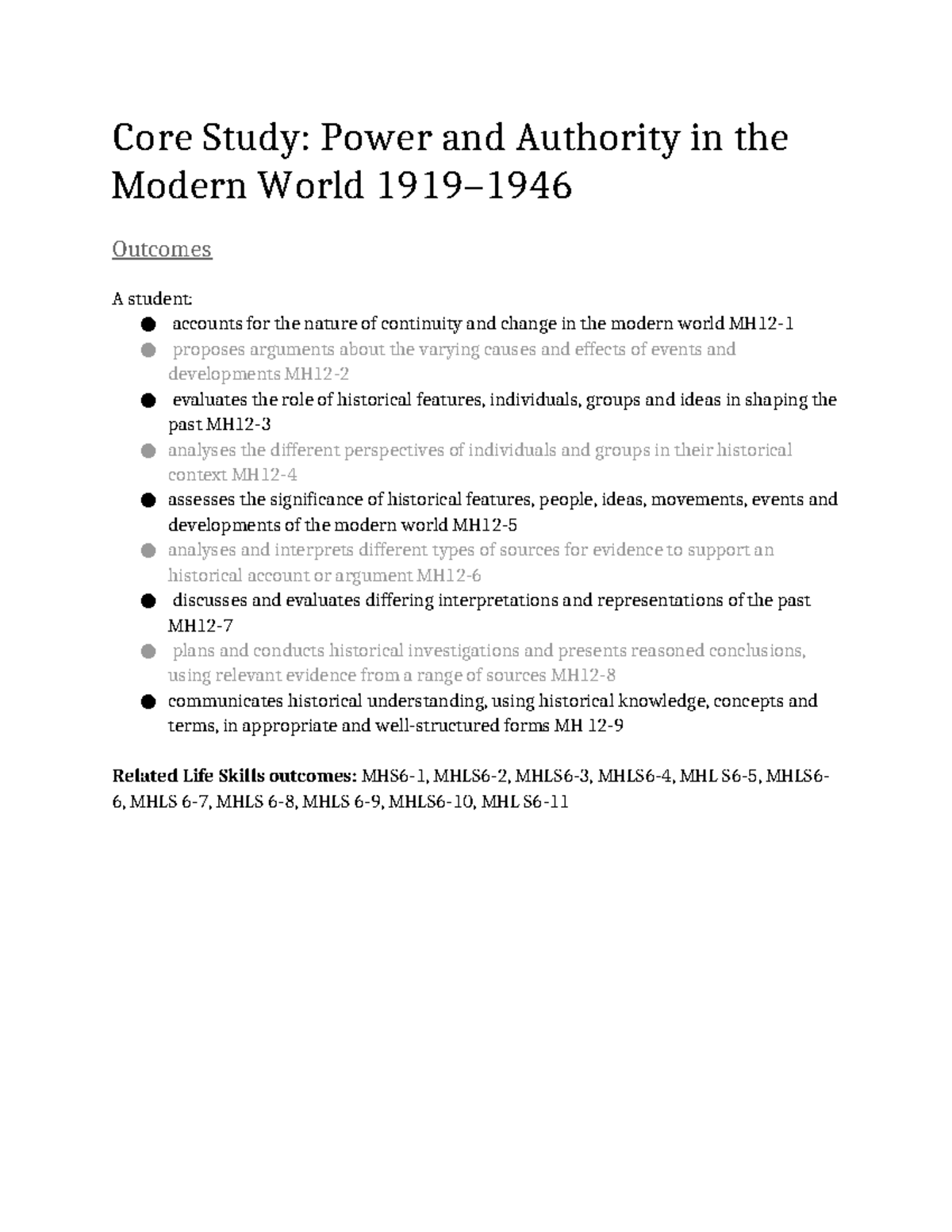 Modern History HSC: Power and Authority in the Modern World - Studocu