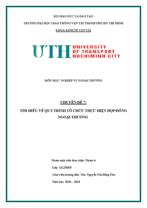 [Solved] Quy trnh t chc thc hin hp ng ngoi thng gm bao nhiu bc Lit k tn ...