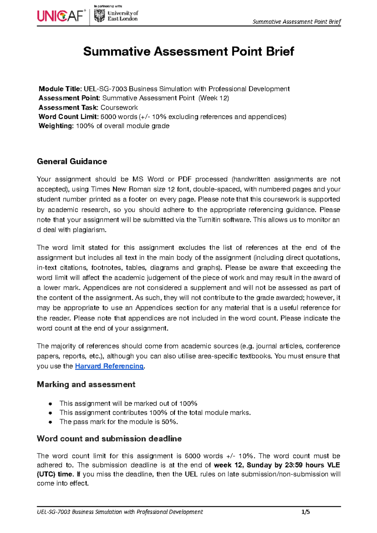 Business Simulation with Professional: Summative Assessment Brief - Studocu