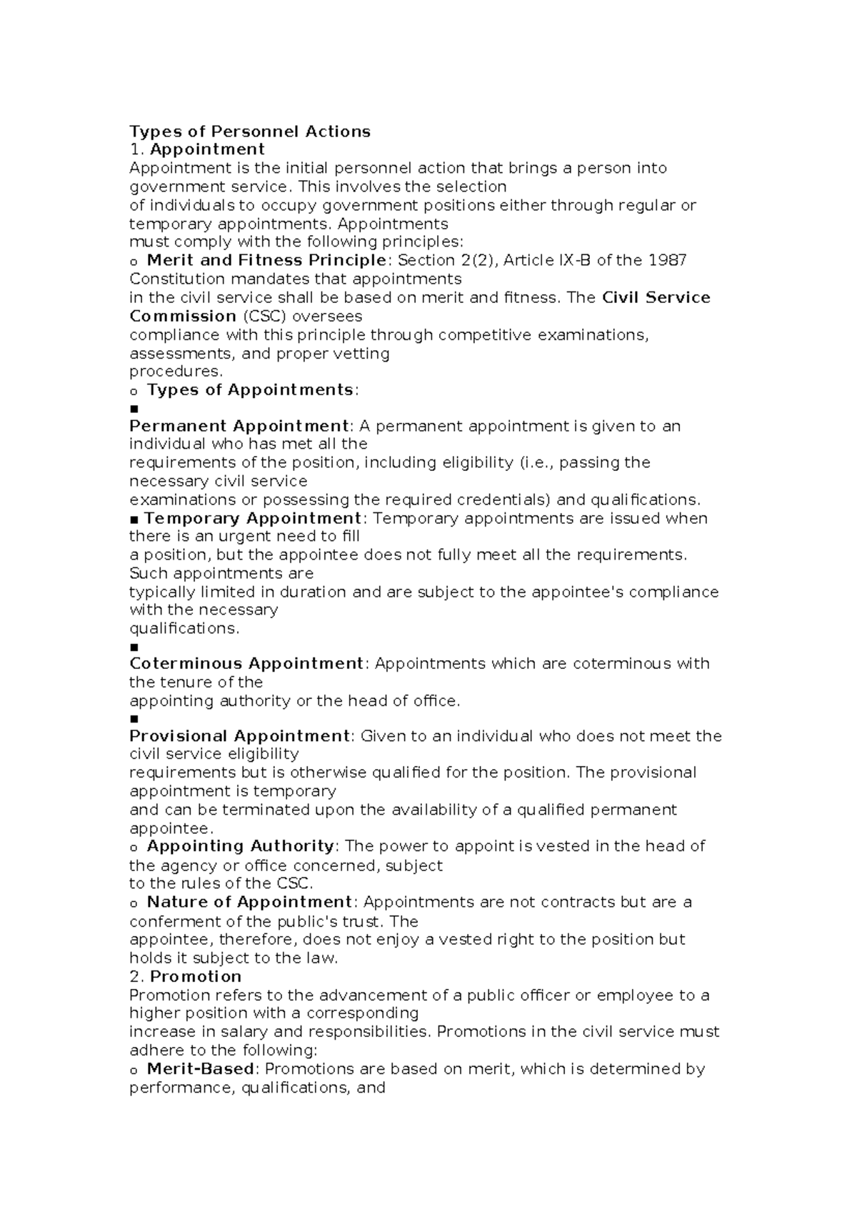 Types of Personnel Actions in Government Service: A Comprehensive ...