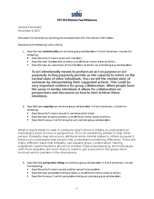 PSY 314 Milestone One - PSY 314 Milestone One: Eating Disorders Emily ...