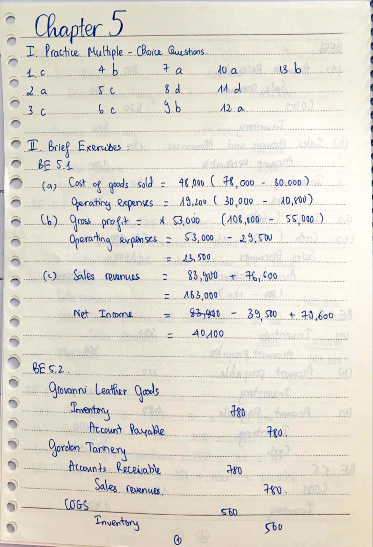 Chapter 5: Practice MCQs and Brief Exercises for Course 6278 - Studocu