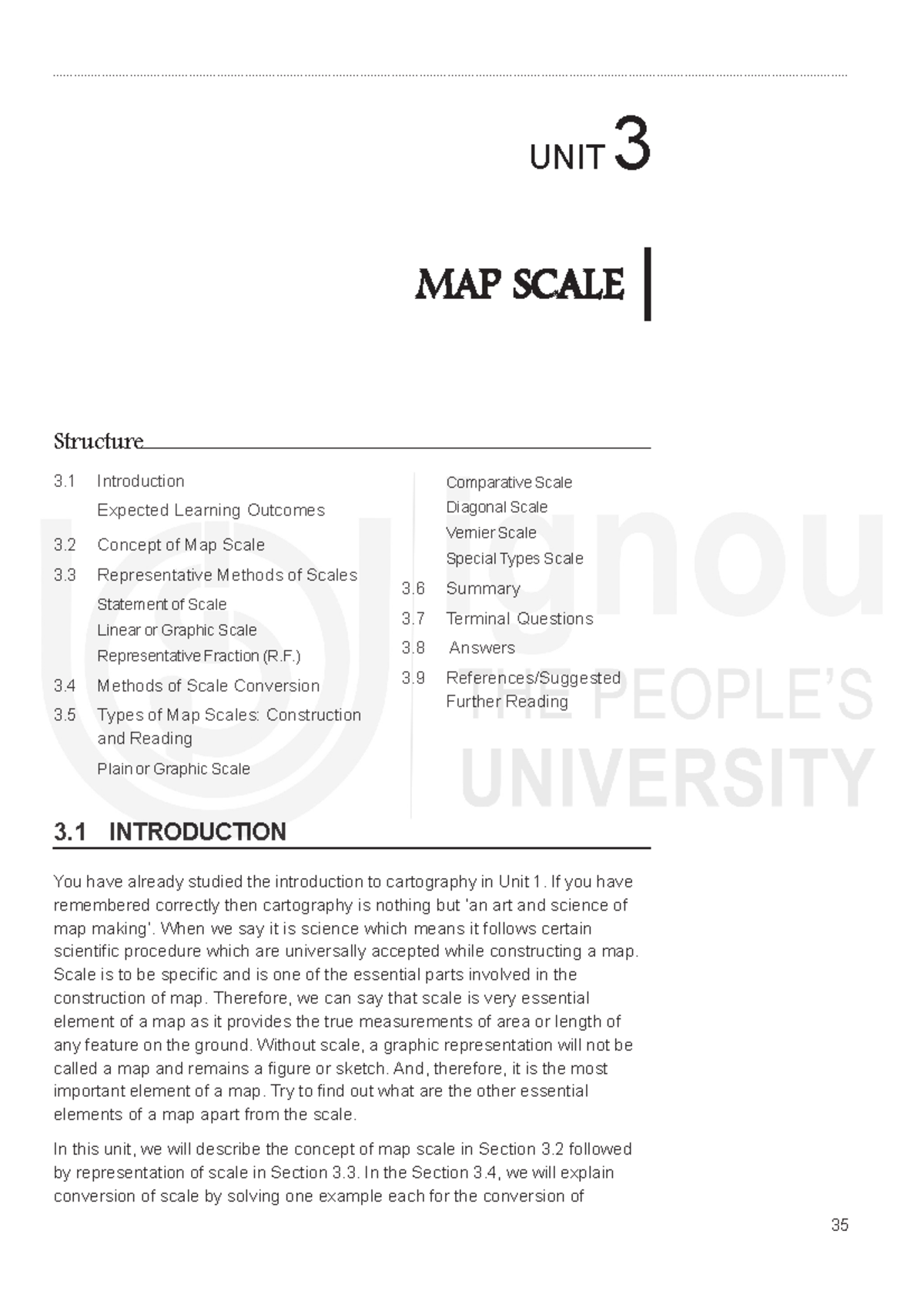 Unit 3 - Understanding Map Scale: Concepts & Constructions - Studocu