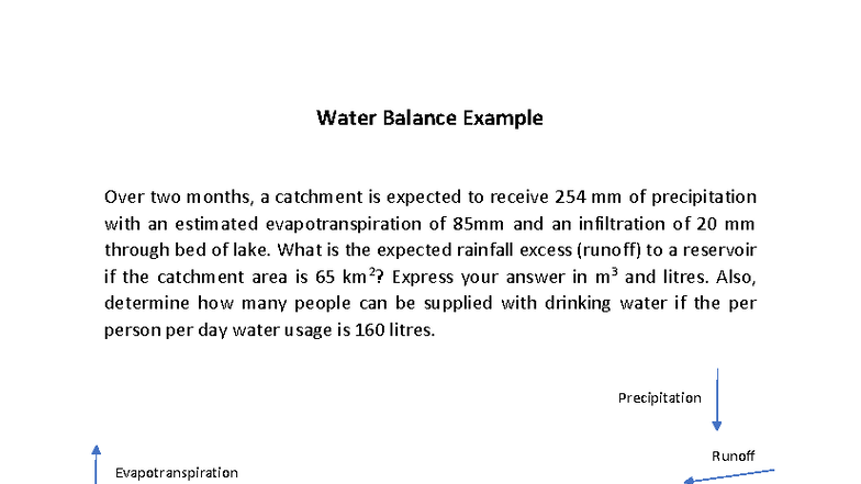 Water Balance Calculation Example: Precipitation & Runoff Analysis ...