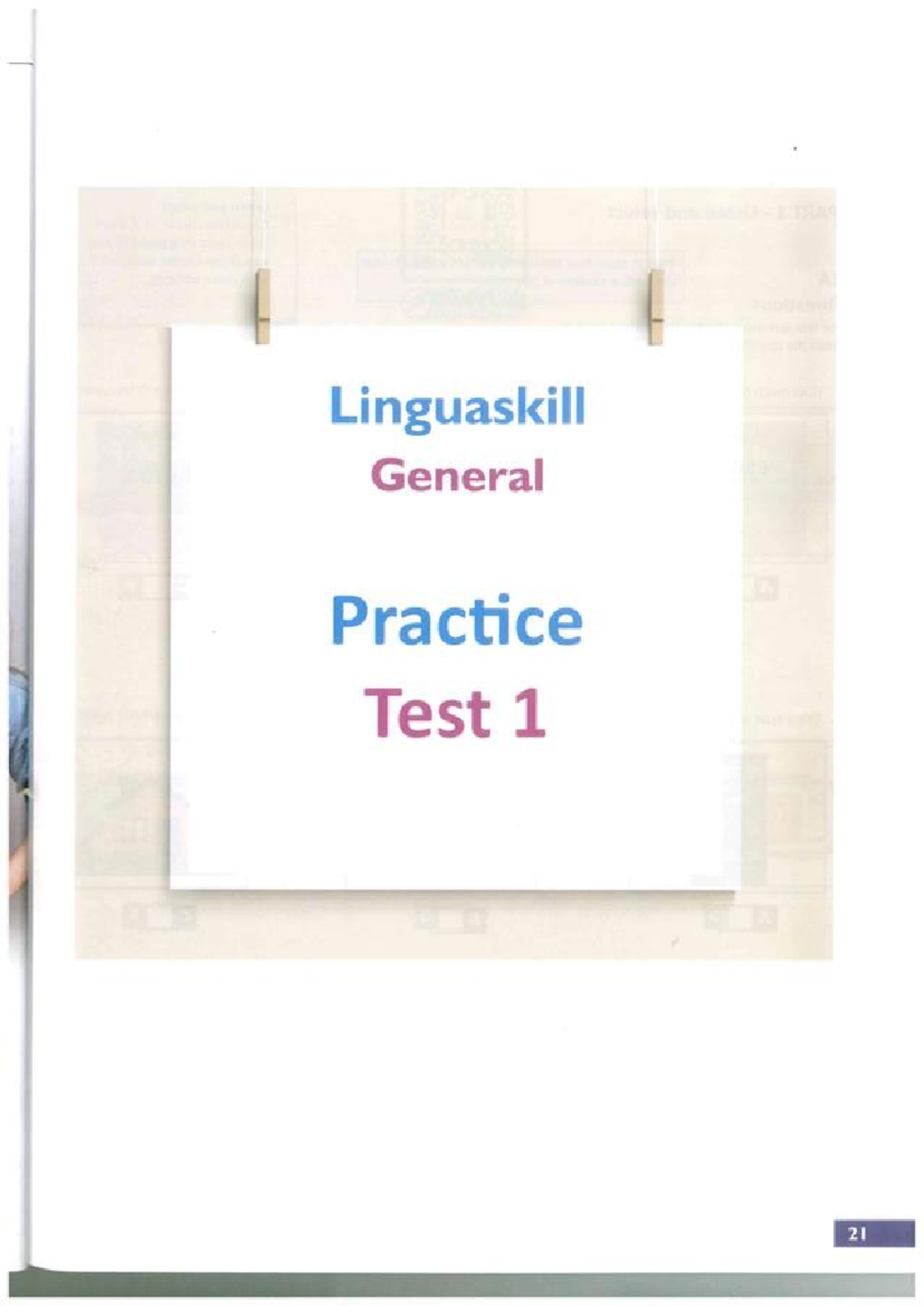 Linguaskill General Practice Test 1: Listening, Reading & Writing - Studocu