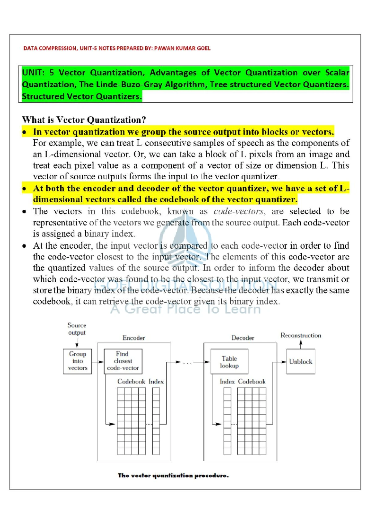 U4 - unit 4 notes - Data Compresion - Studocu