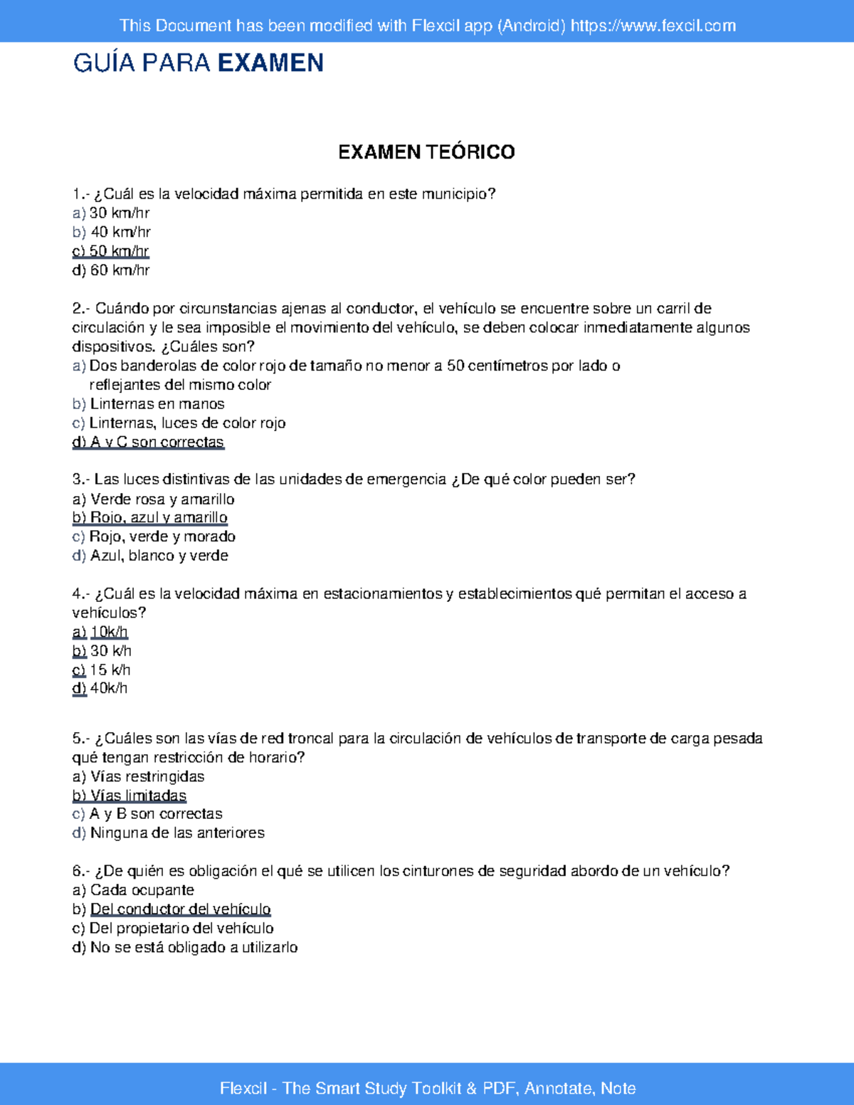 GUÍA PARA EXAMEN TEÓRICO - Licencia de Conducir (GUÍA-EXAMEN) - Document Preview