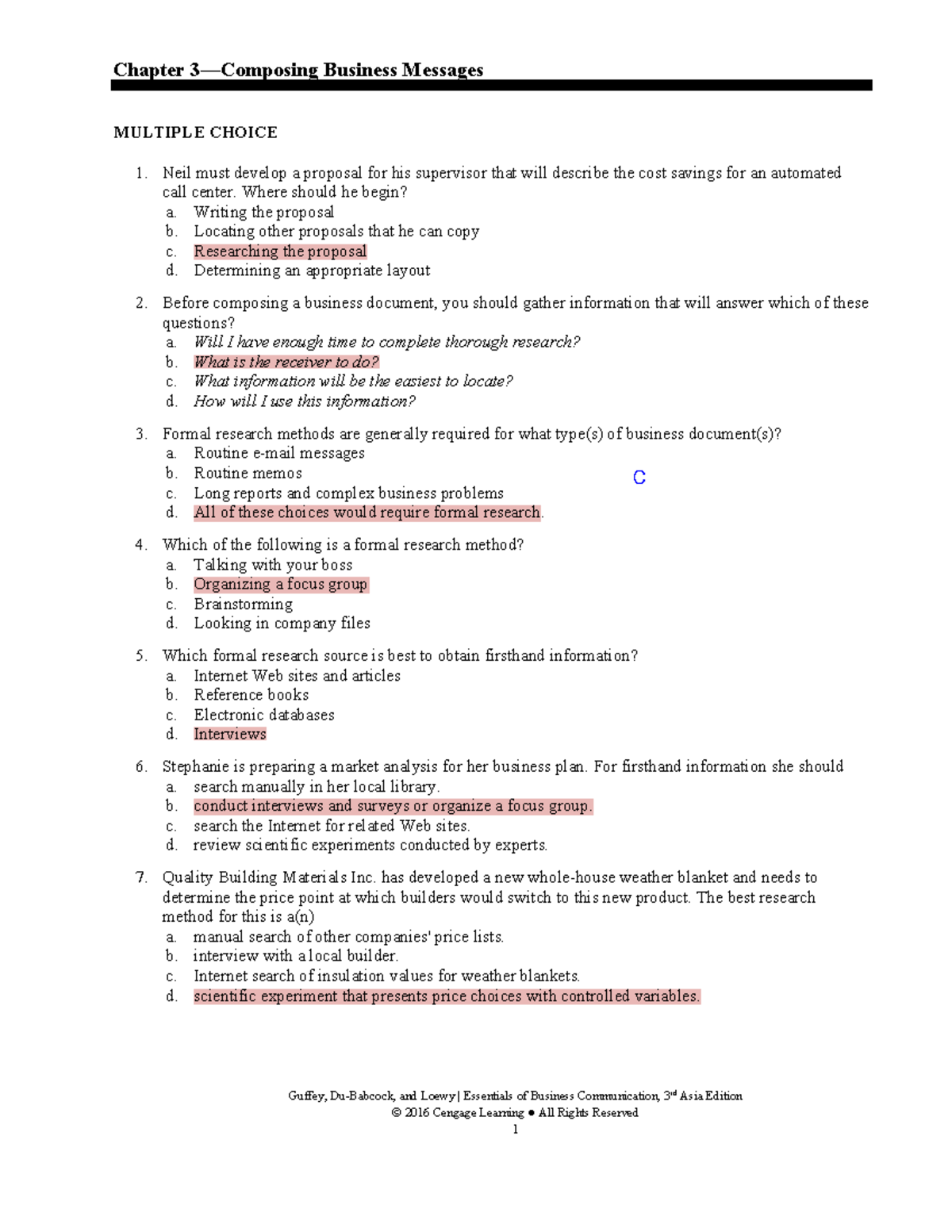 Chapter 3 Review: Business Messages and Effective Communication - Studocu