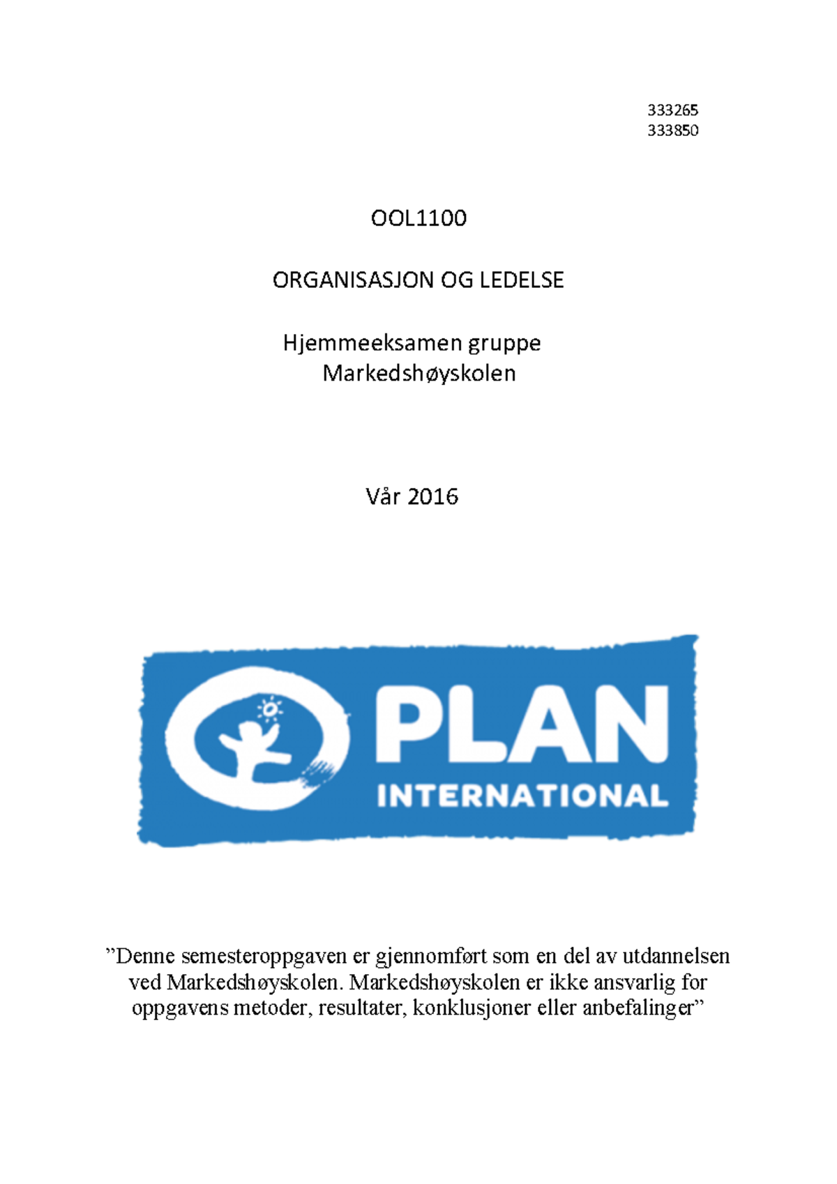 Eksamen organisasjon og ledelse - 333265 333850 OOL ORGANISASJON ..., حجم الصورة 1200x1698