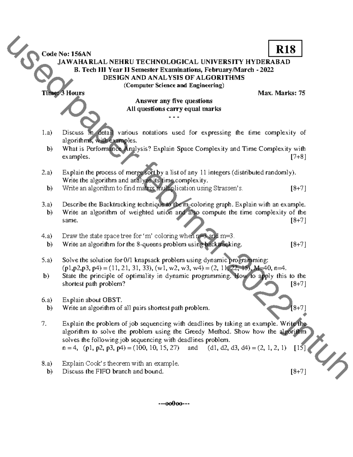 Daa 2 - Design and Analysis of Algorithms Study Notes (Feb/Mar 2022 ...