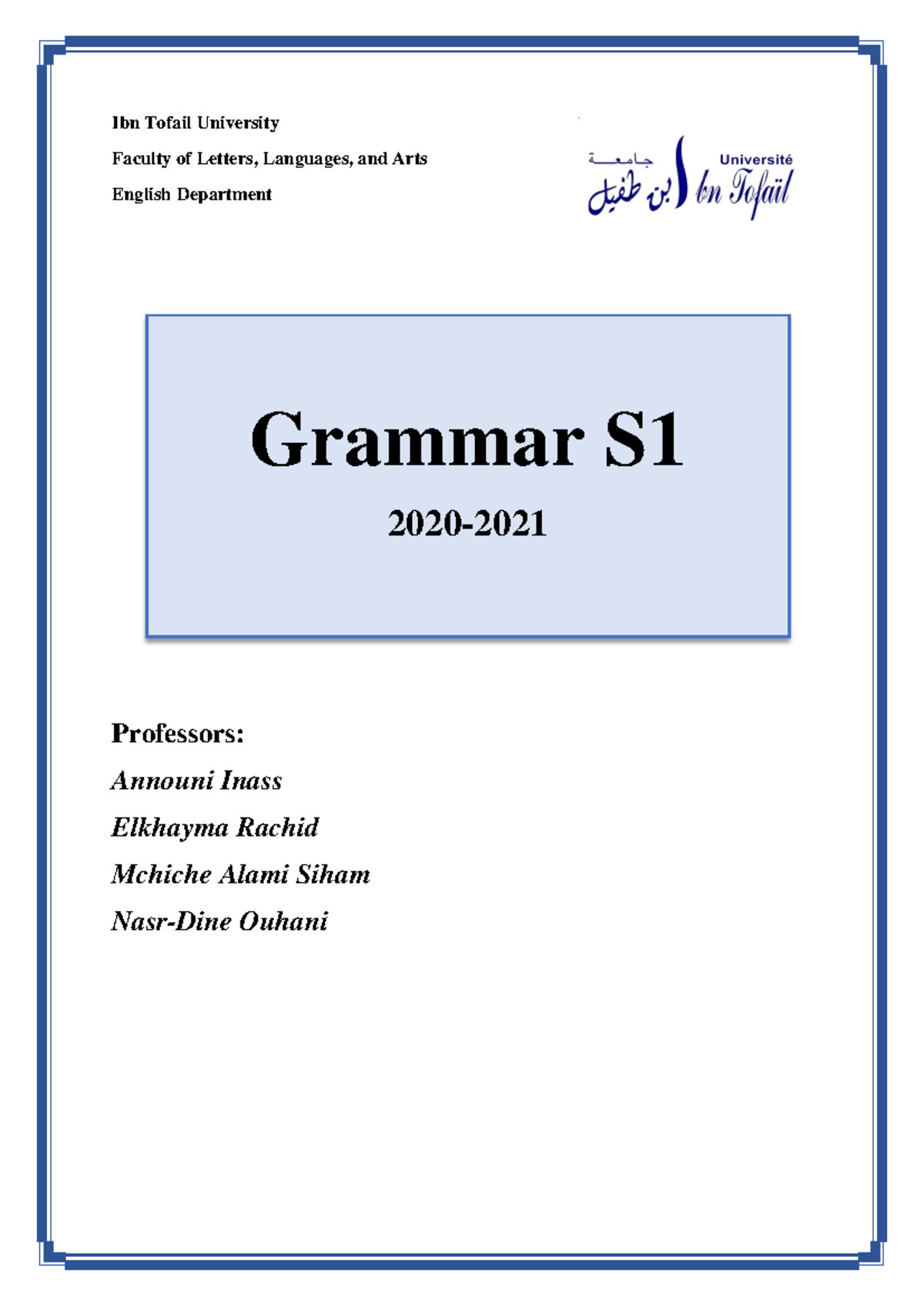 Grammar S1 Course Notes: Verb Phrases & Parts of Speech - Studocu