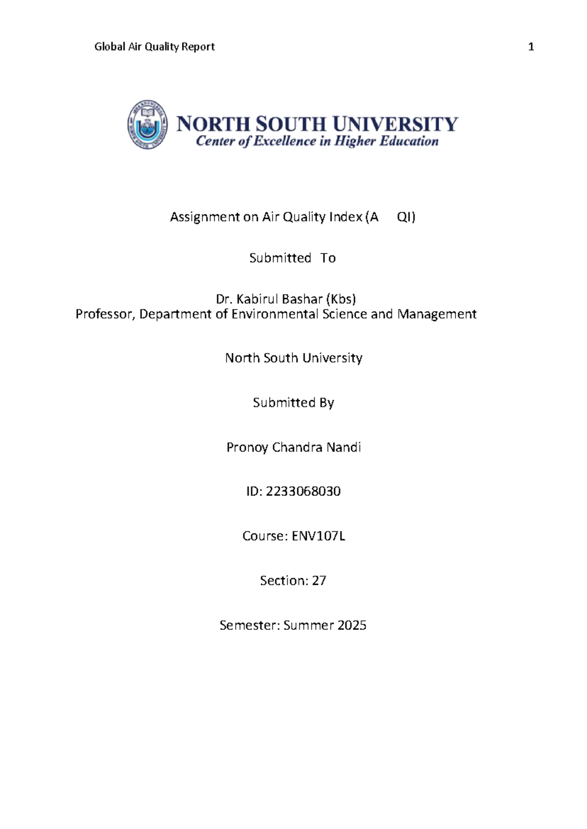 Global Air Quality Report 1: AQI Analysis for Comilla, Bangladesh ...