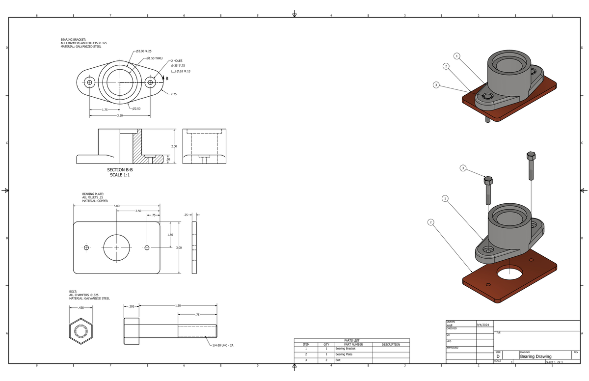 Bearing Drawing #2 - Detailed Parts List and Specifications - Studocu
