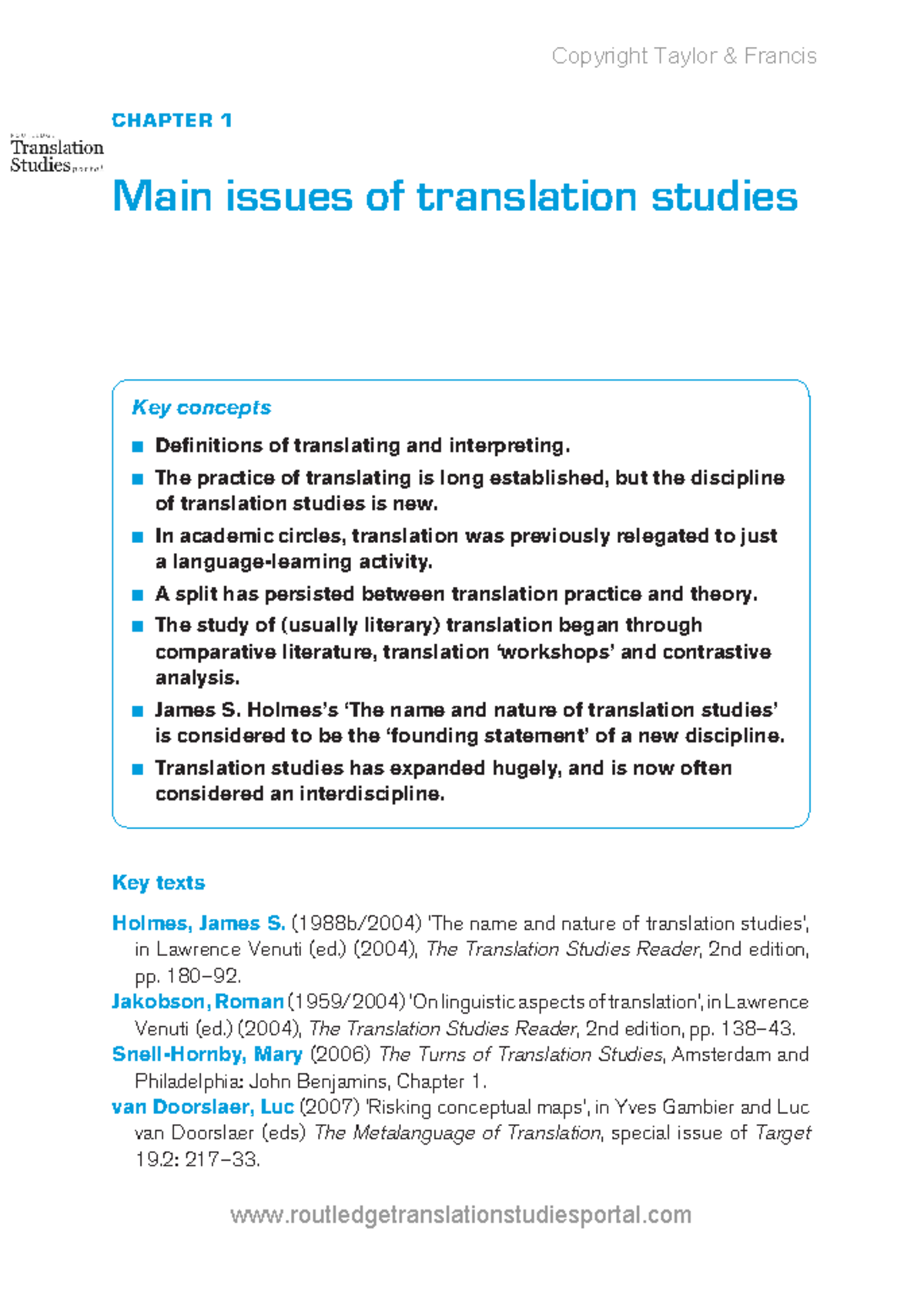 Translation Studies: Key Issues and Concepts Explored - Studocu