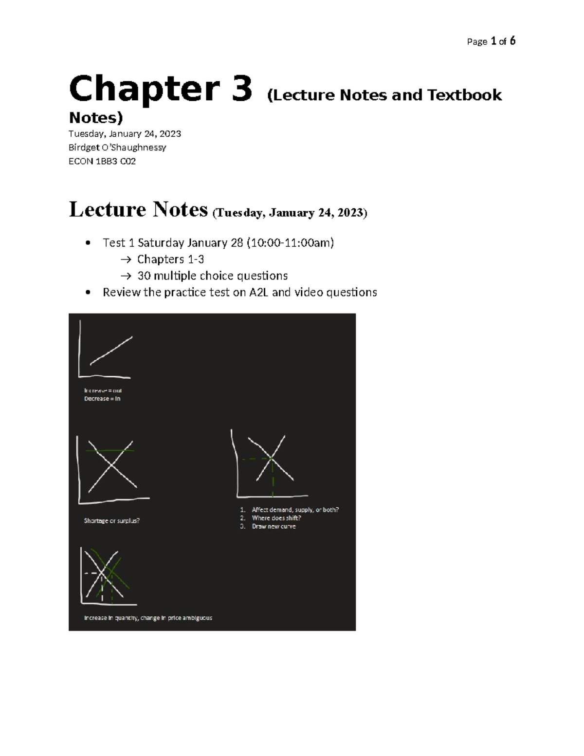 ECON 1BB3 Ch3 Lecture & Textbook Notes on Market Demand & Equilibrium ...