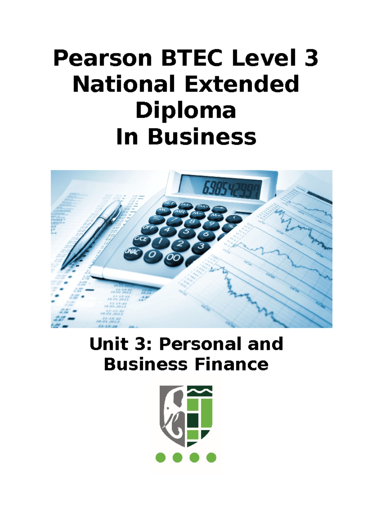 Unit 3 Personal & Business Finance Learning Aim A Booklet - Studocu