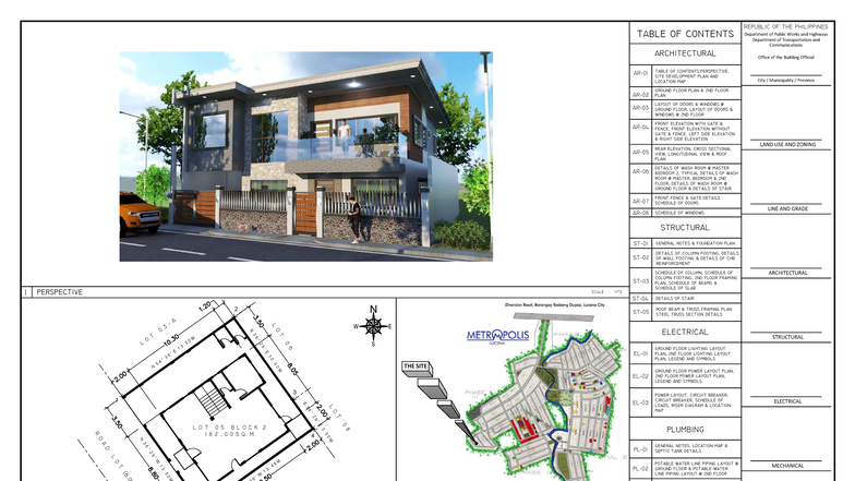 Architectural Plans for Two-Storey Residential Building (SPS 87923 ...