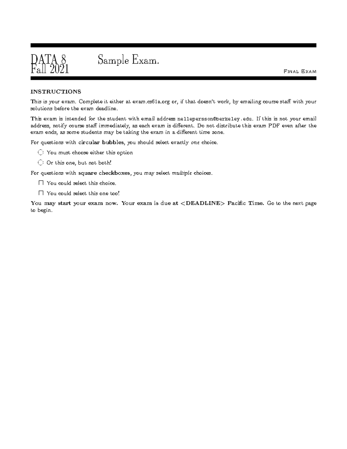DATA8 sp21 Midterm Exam Solutions and Coding Exercises - Studocu