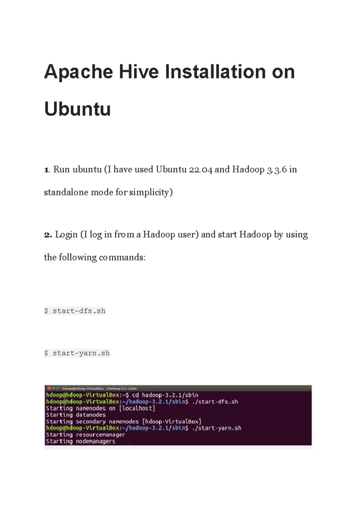 Apache Hive Installation Guide for Hadoop on Ubuntu 22.04 - Studocu