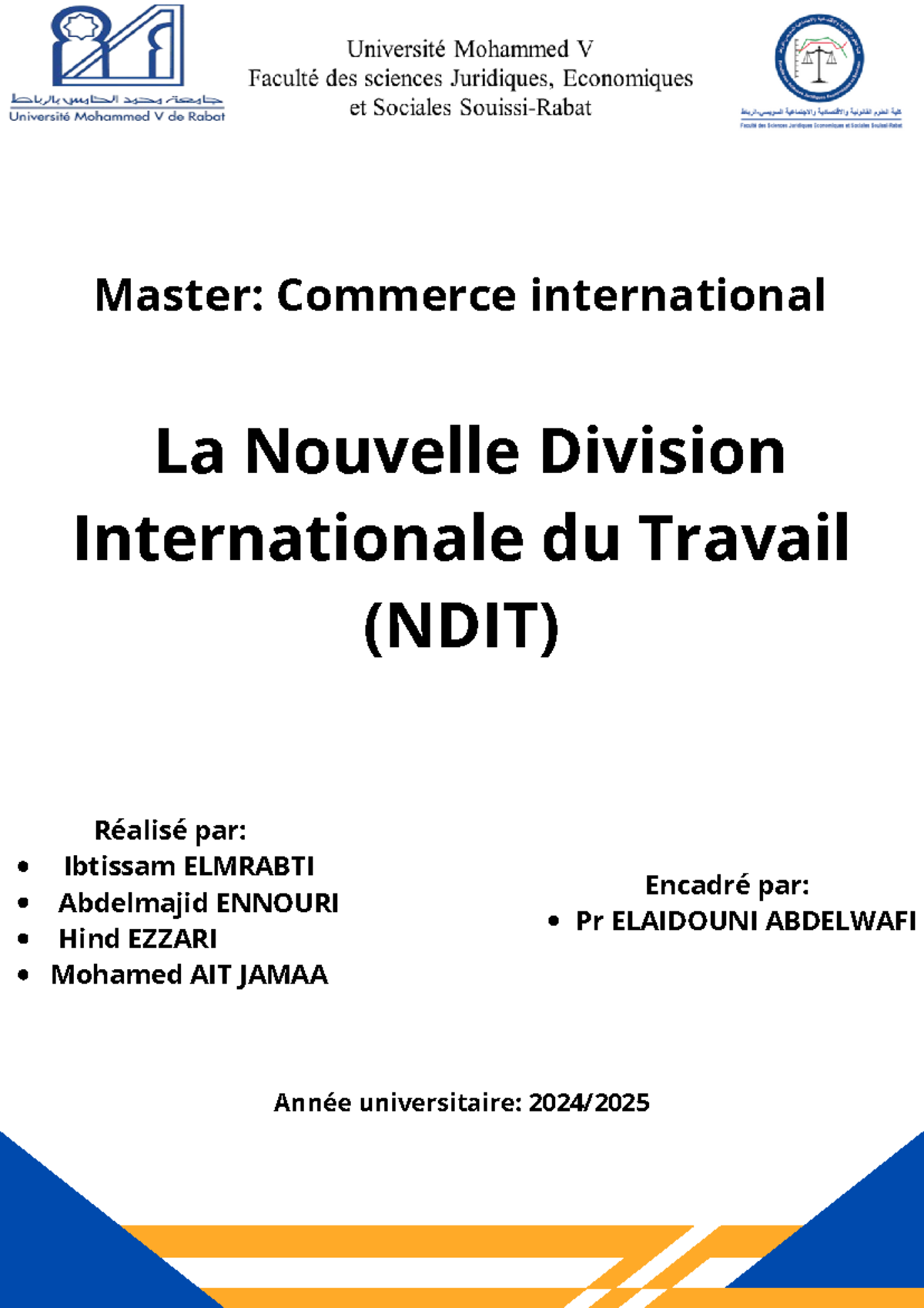 LA NDIT - COMMERCE INTER - La Nouvelle Division Internationale du ...