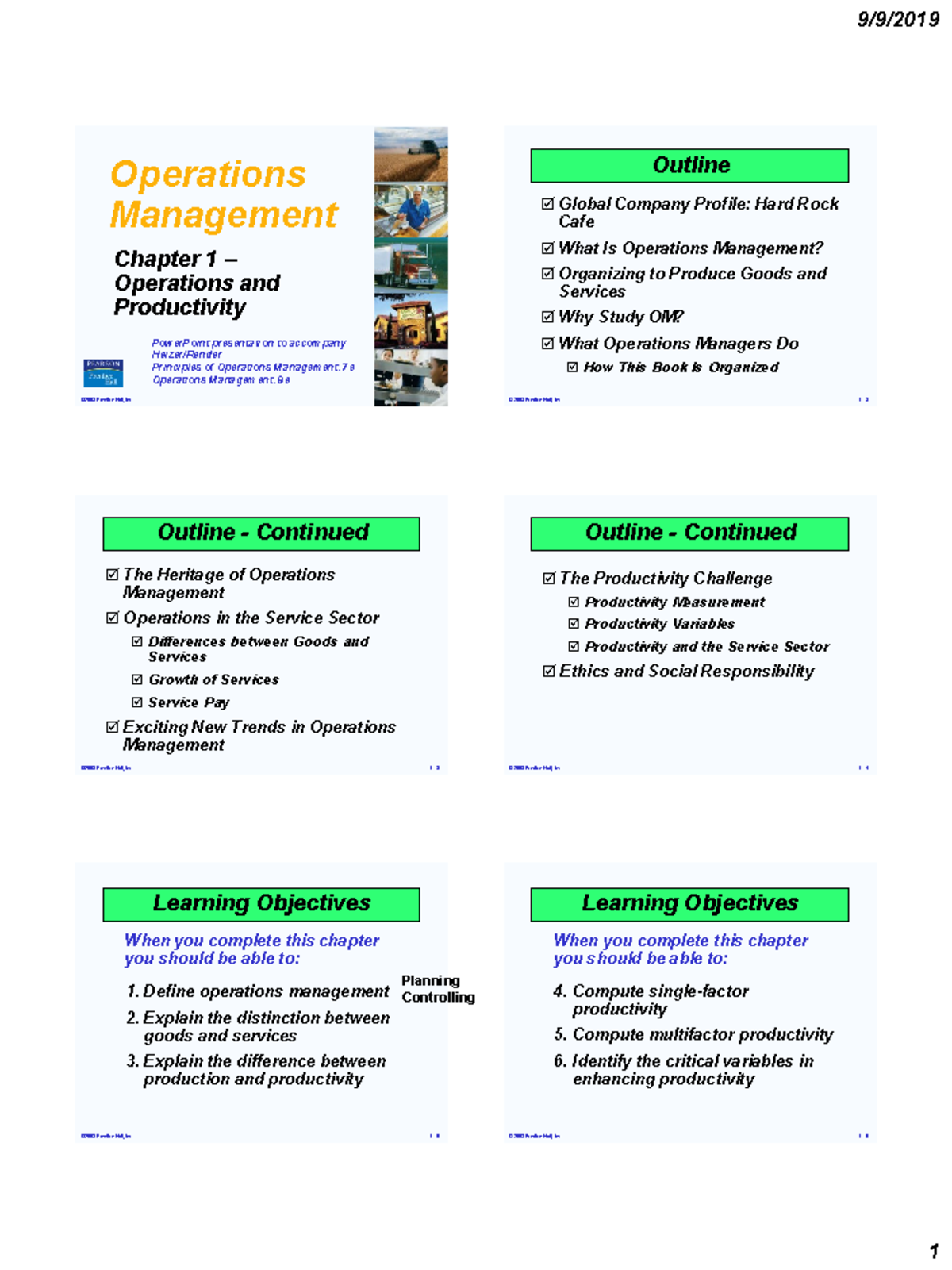 Operations Management Overview: Hard Rock Cafe & Key Concepts (OM 101 ...