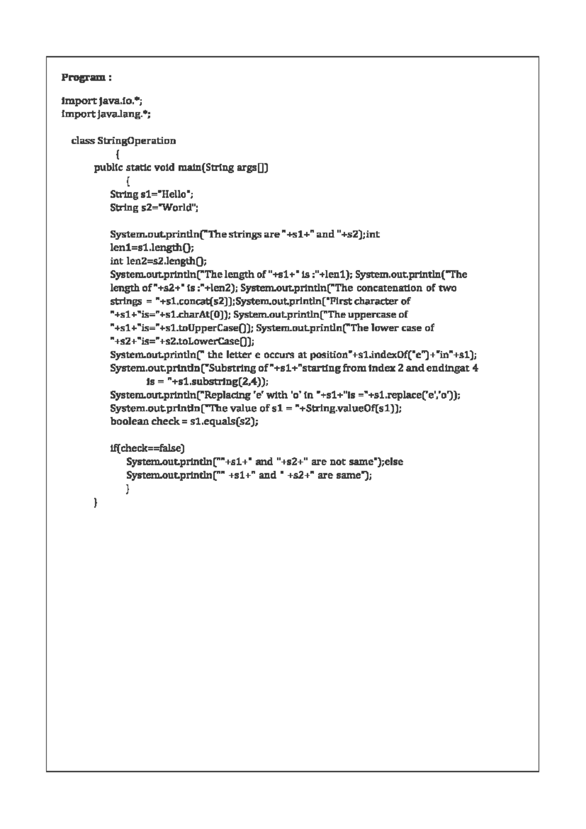 2 String handling functions - Object Oriented Programming Lab - Program ...