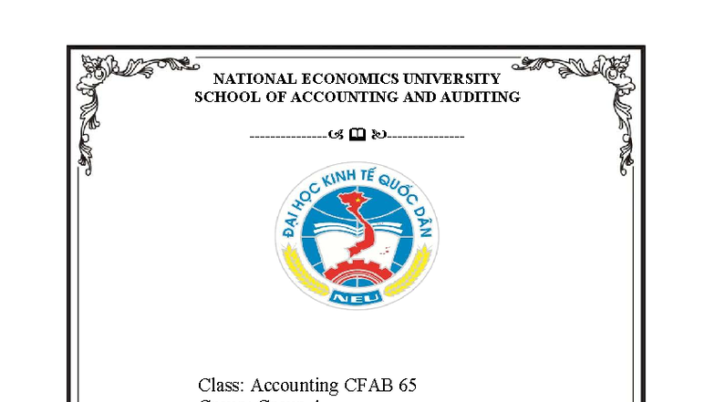FSA Assignment Group 4 Accounting CFAB 65 Final Report on Financial ...