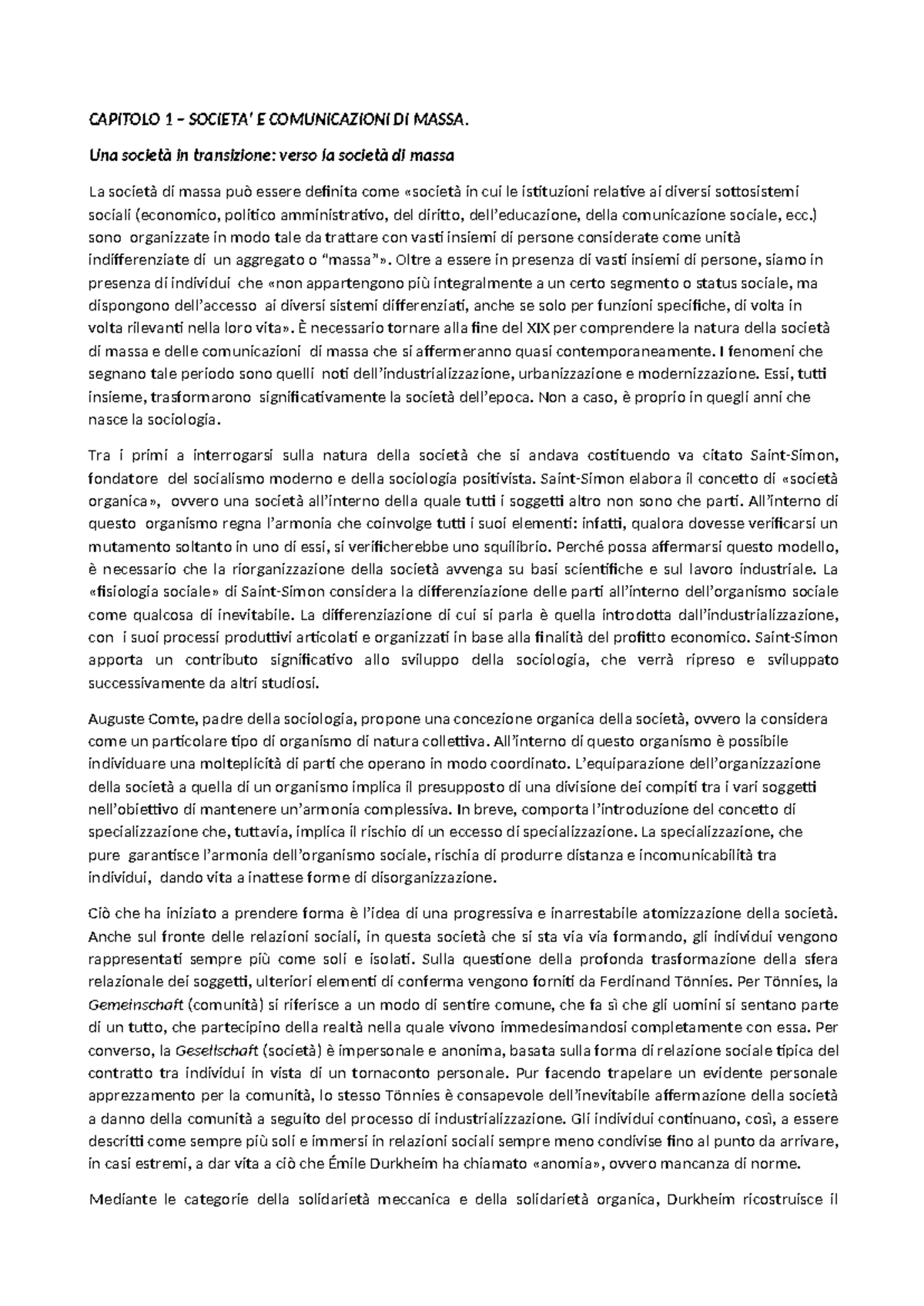 Riassunto - Teorie comunicazioni di massa e sfida digitale (S.Bentivegna, G.Boccia Artieri) - Document Preview