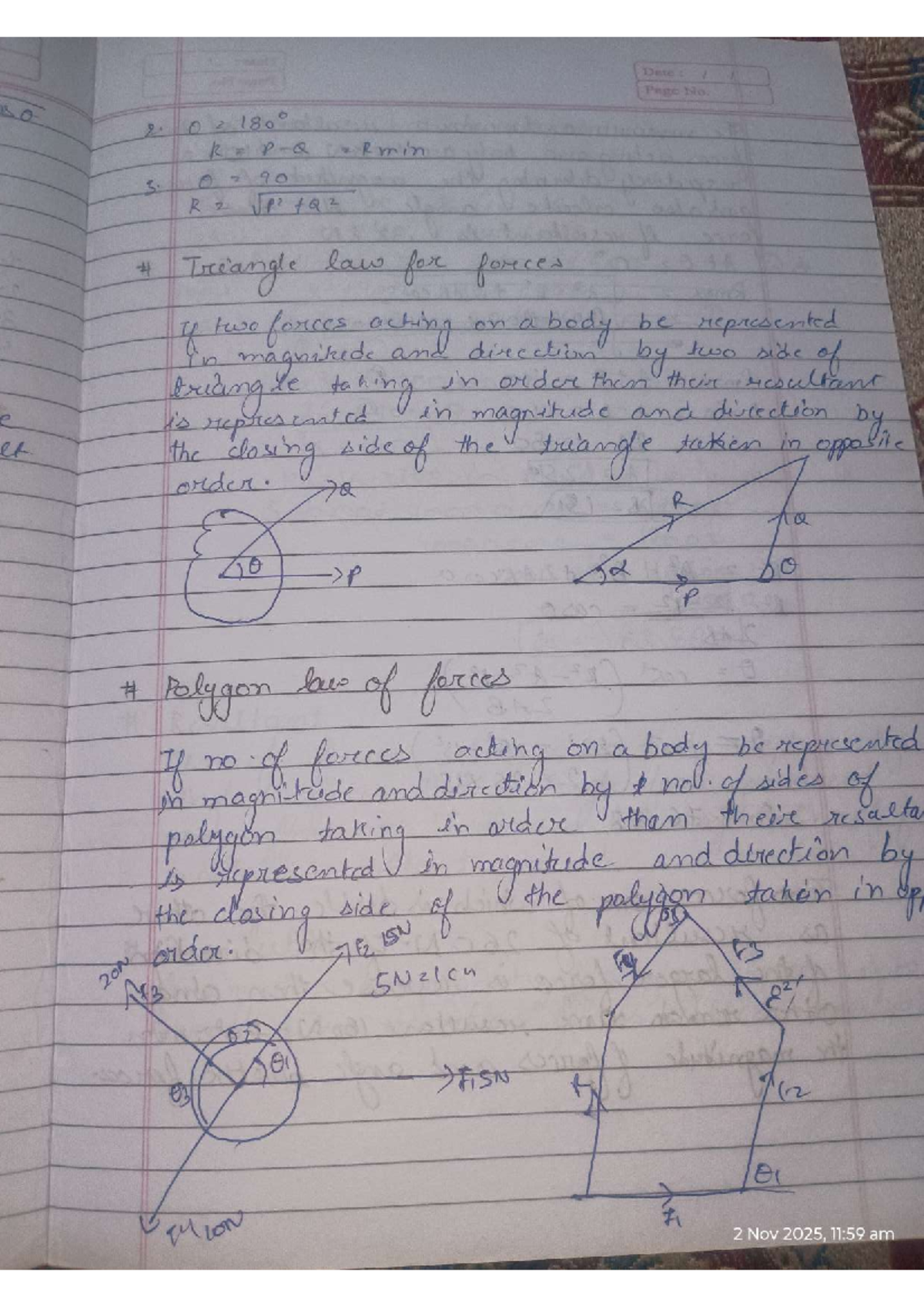 1000090887 Triangle and Polygon Laws of Forces Notes Studocu