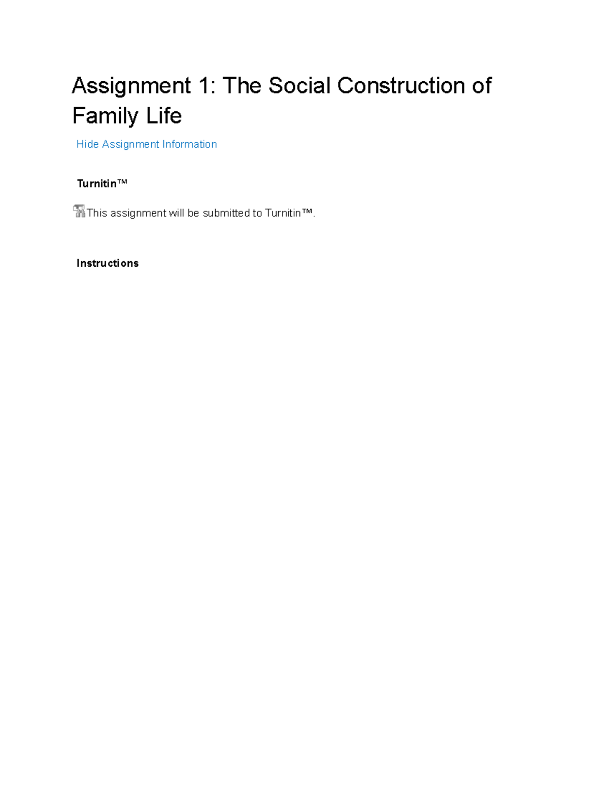SOC 101: Assignment 1 - Analyzing the Social Construction of Family ...