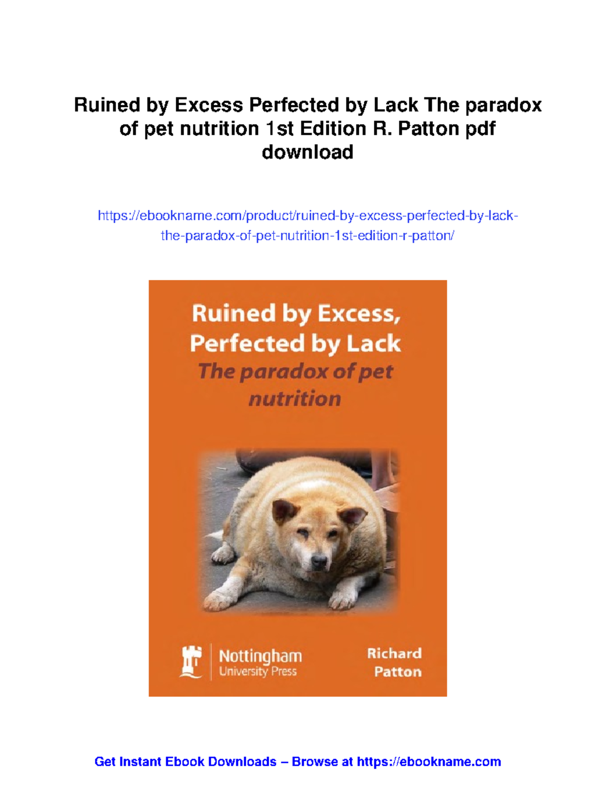 39752 - The Paradox of Pet Nutrition: Balancing Excess and Lack - Studocu
