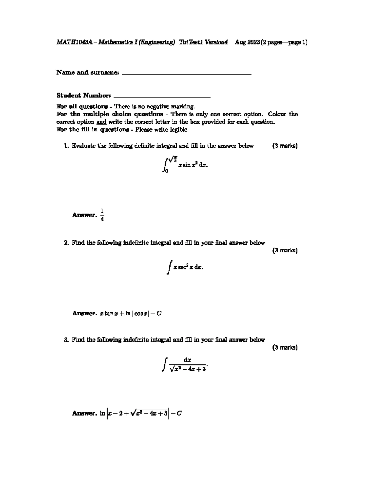 Pauls online notes integrals 6 integration of trig functions paul s