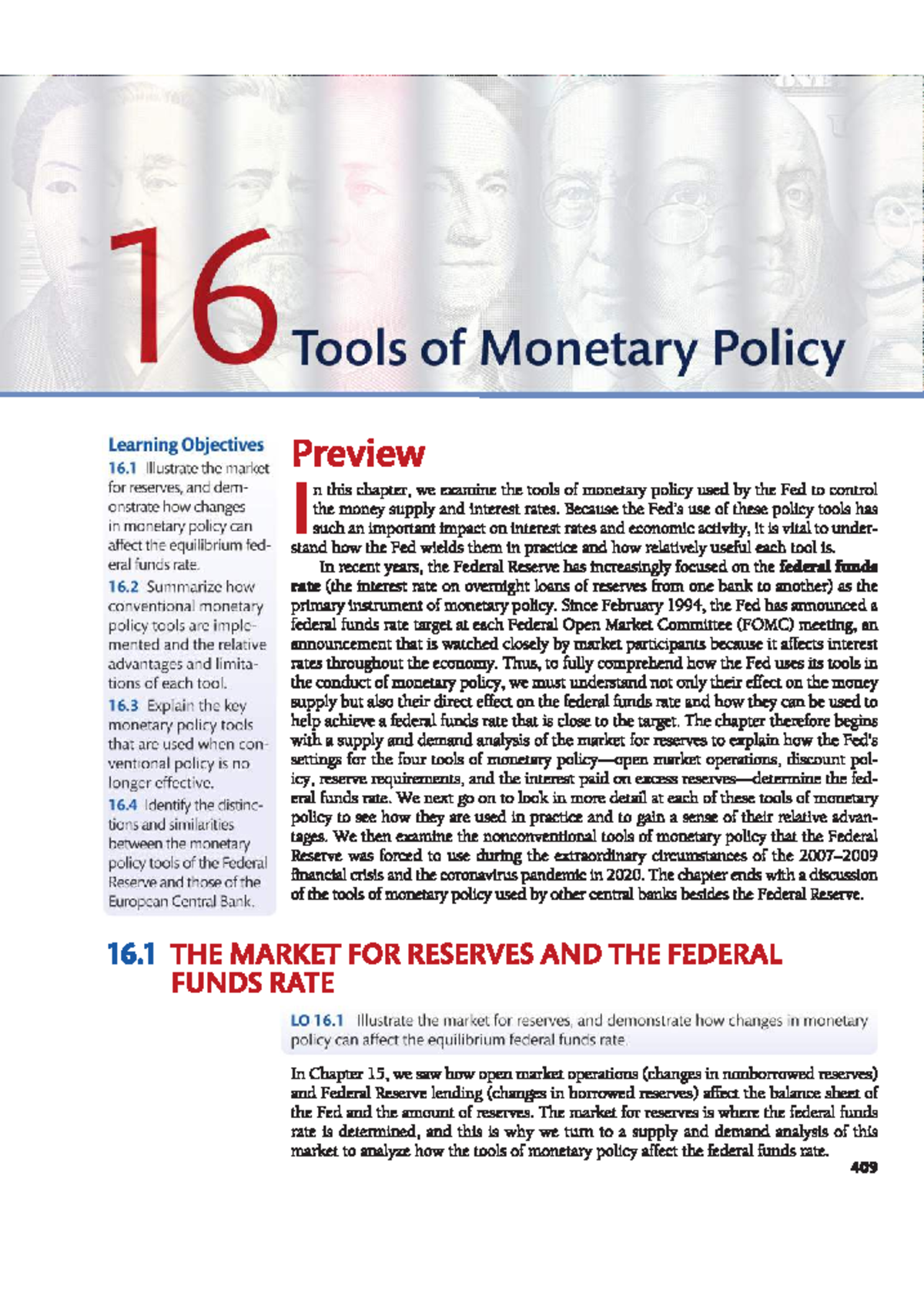 Chapter 16 Tools of Monetary policy - Tools of Monetary Policy Learning ...