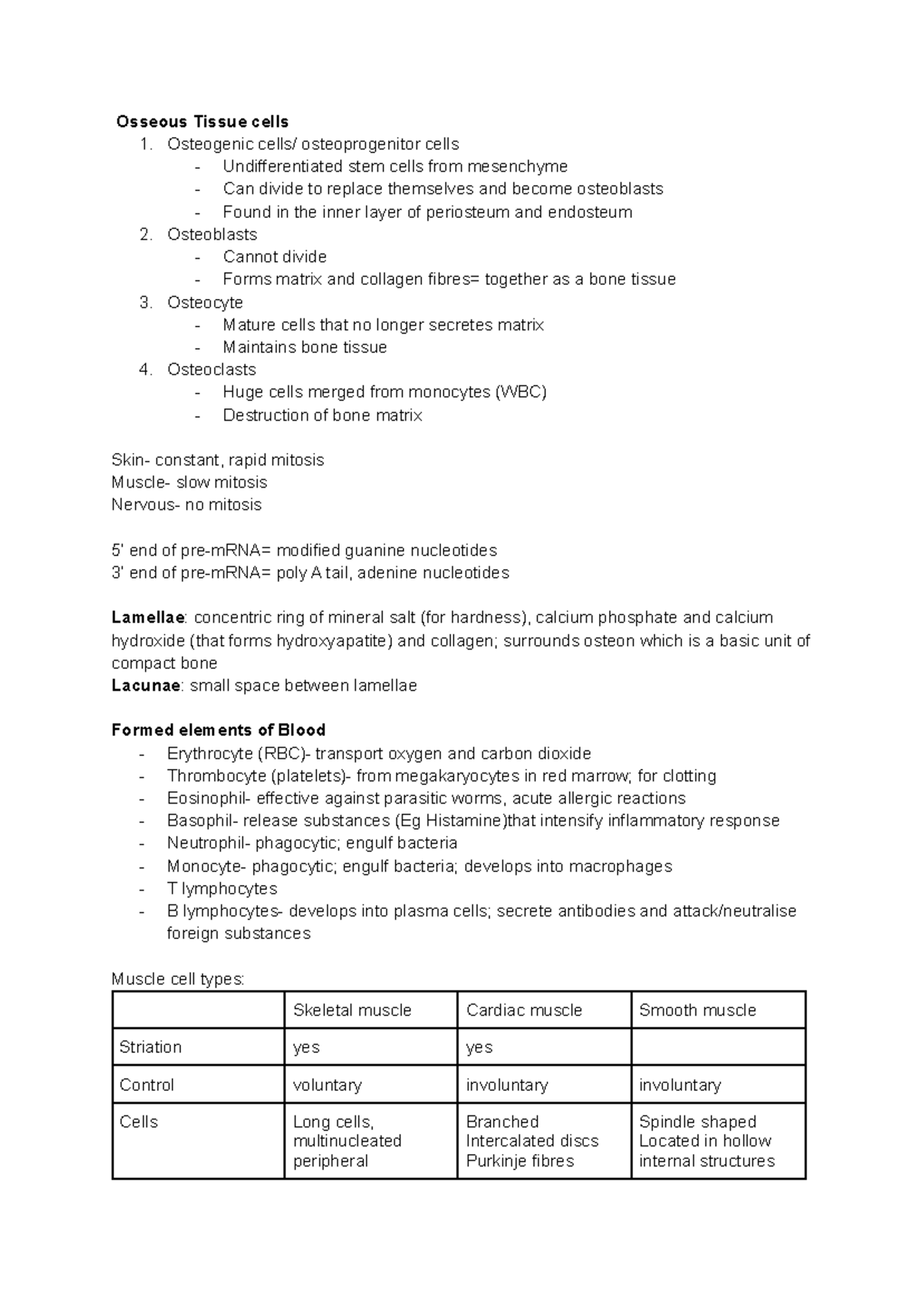 Biosci107 Module 1: Key Notes on Cells & Tissues Overview - Studocu