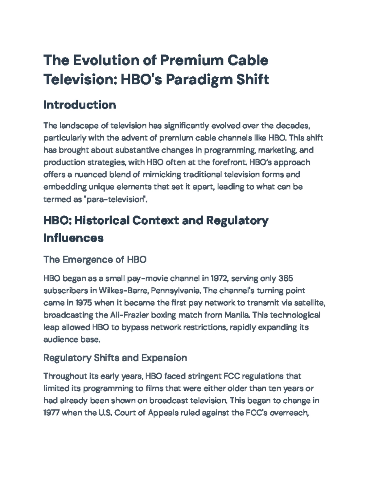 Evolution of Television: From Network Era to Culture Wars (TVC 101 ...