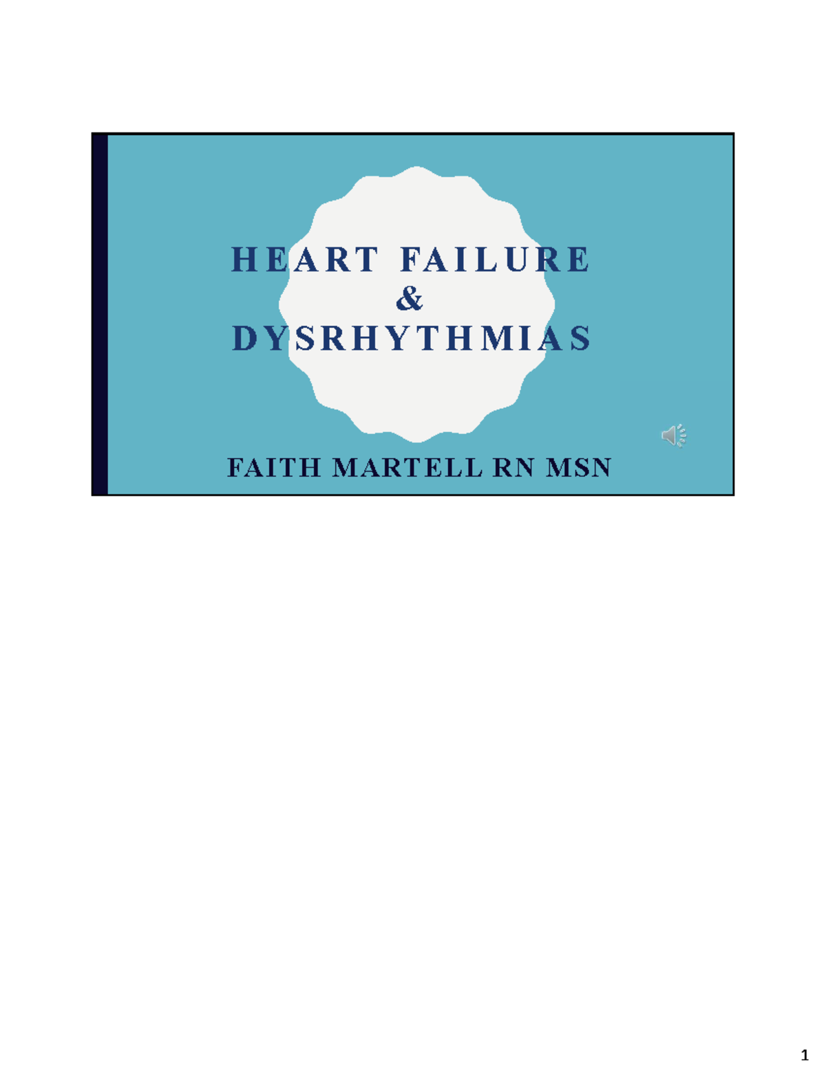 Heart Failure Overview and Nursing Management - Studocu