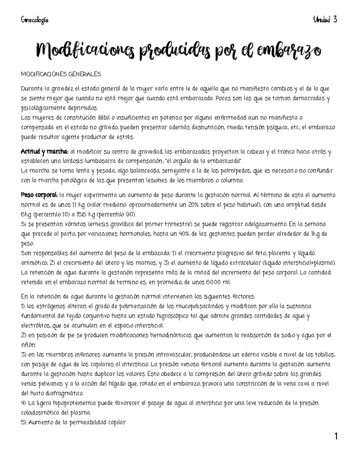 Modificaciones físicas y psicológicas durante el embarazo - Document Preview