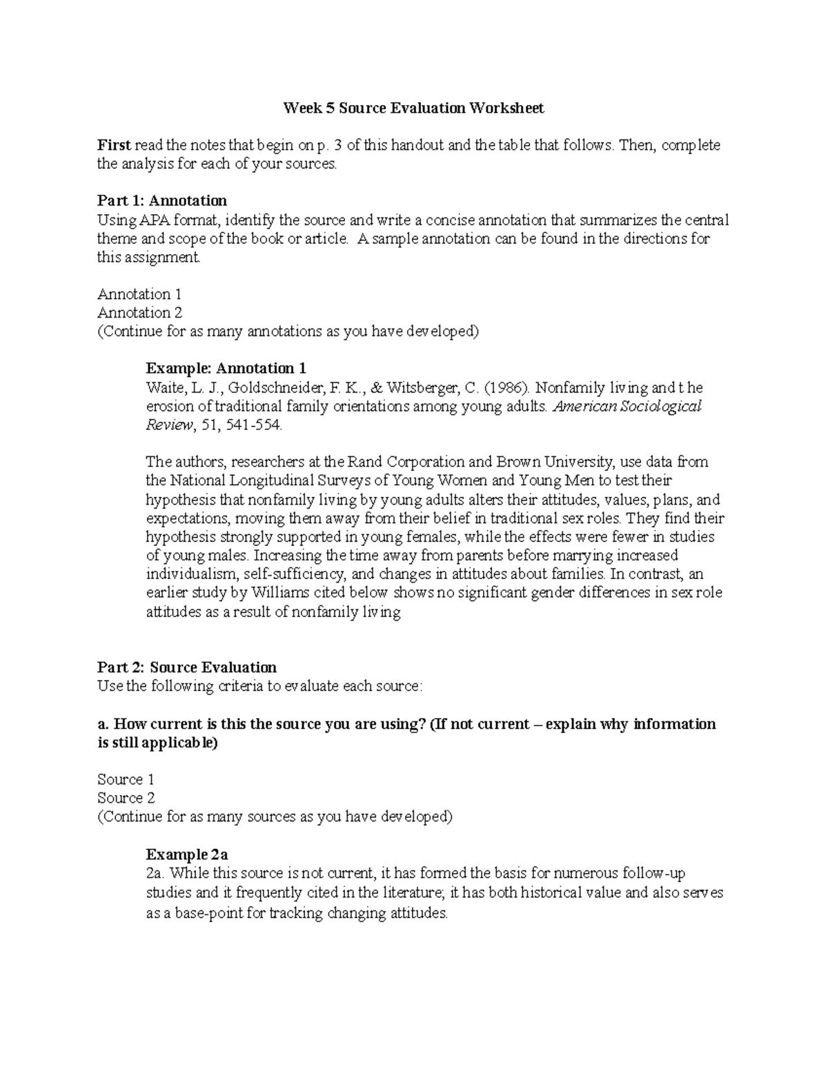 PHIL347 Week 5 Source Evaluation & Analysis Worksheet - Studocu